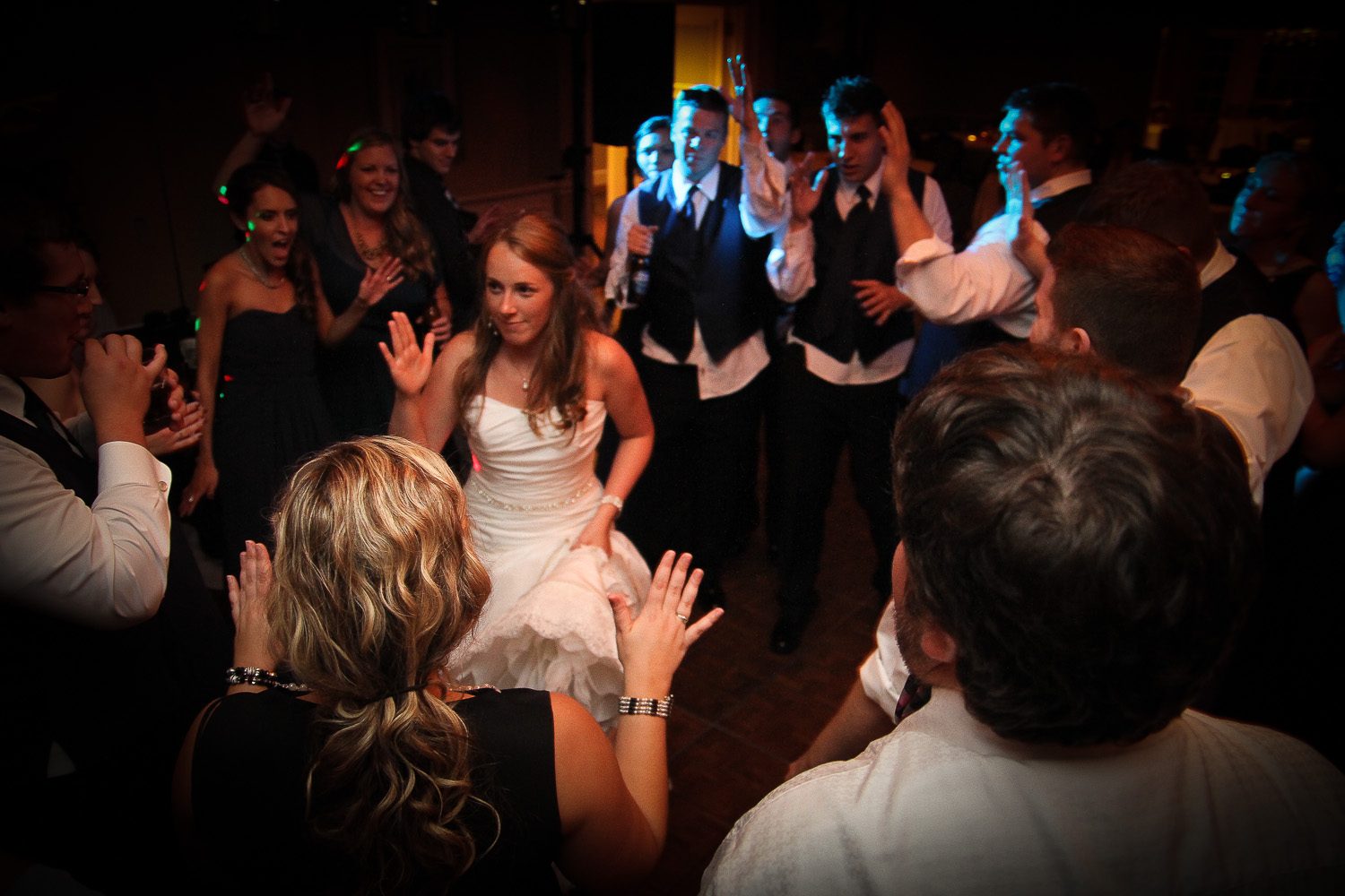 Guests dancing