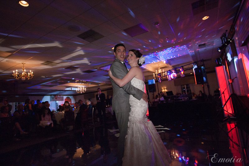 Dance floor under moving lights
