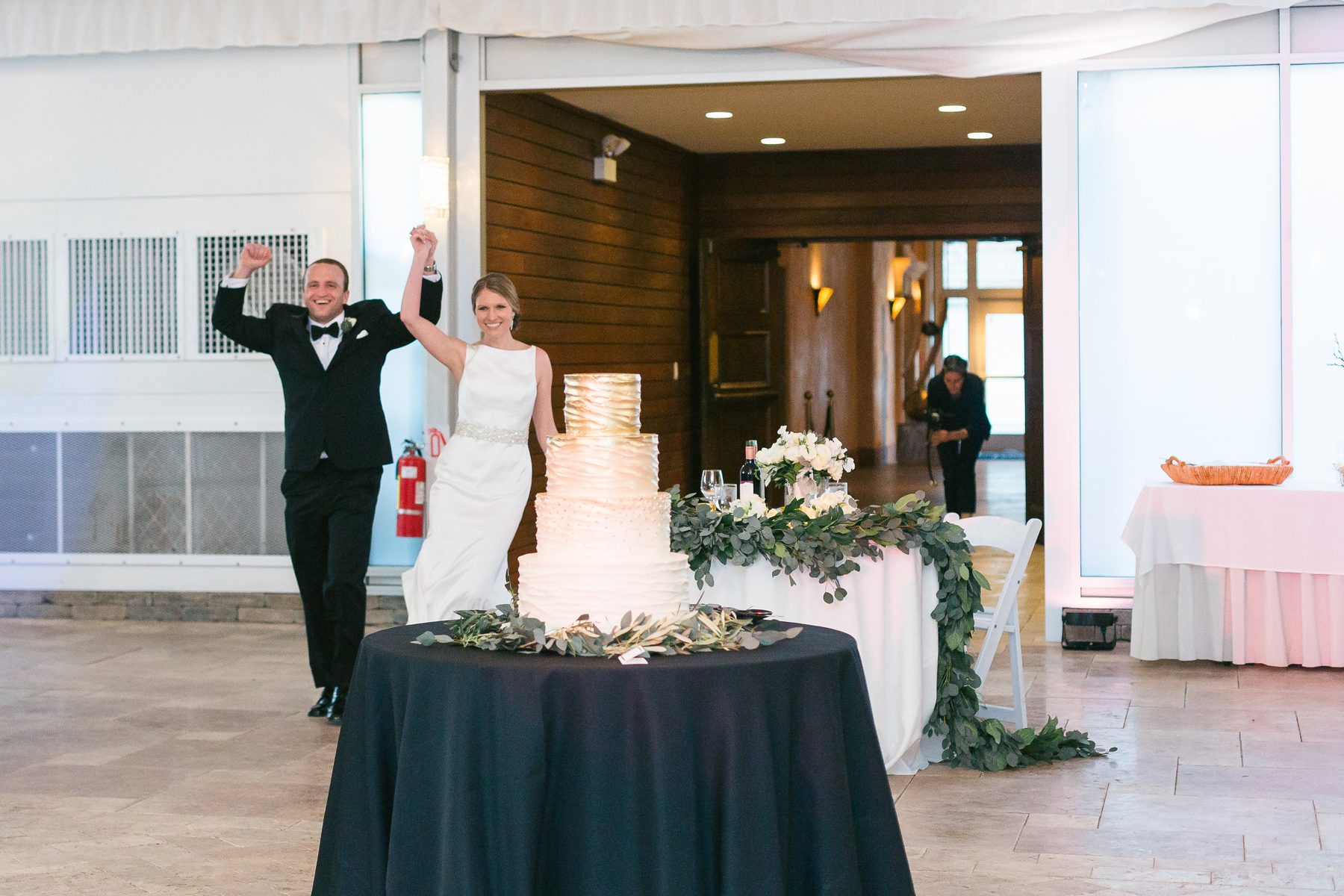 Grand entrance at the reception